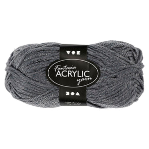 Creativ company acrylgaren, grijs, 50gr, 80m