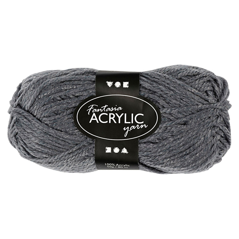 Afbeelding laden in galerijviewer, Creativ company acrylgaren, grijs, 50gr, 80m
