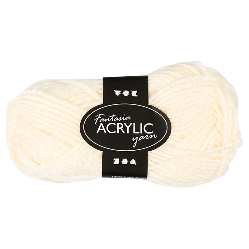 Afbeelding laden in galerijviewer, Creativ company acrylgaren, off-white, 50gr, 80m
