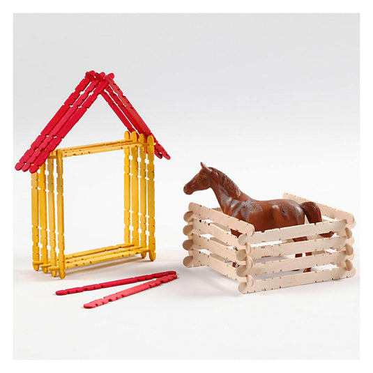 Creativ company creotime houten knutselset constructie 11,5 cm multi 1000 stuks