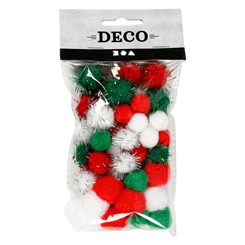 Afbeelding laden in galerijviewer, Creativ company pompoms kerst, 48st.
