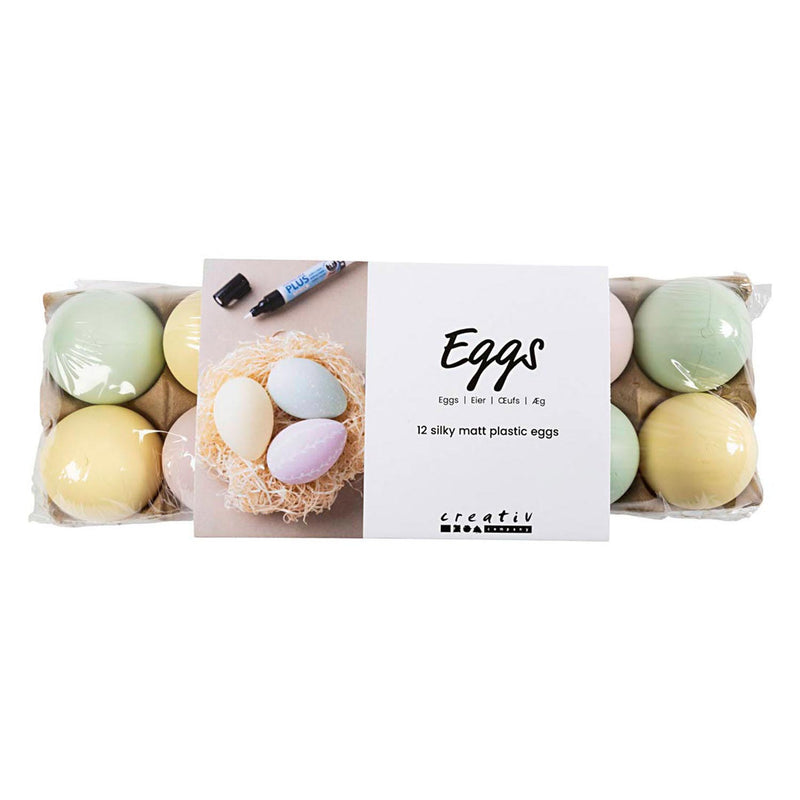 Afbeelding laden in galerijviewer, Creativ company https: www.cchobby.nl eieren-h-6-cm-pastelkleuren-12-stuk-1-doos
