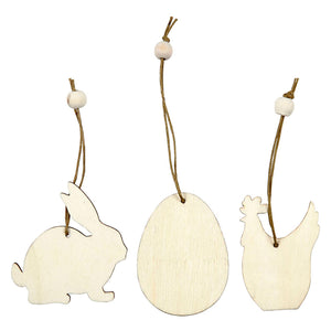 Creativ company http: www.cchobby.nl houten-decoraties-konijn-ei-kip-afm-6-cm-dikte-3-mm-9-stuk-1-doos