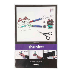 Creativ company vellen krimpfolie mat wit 20x30, 10st.