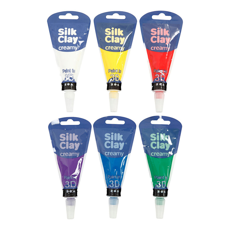 Afbeelding laden in galerijviewer, Creativ company silk clay creamy standaard kleuren, 6x35ml

