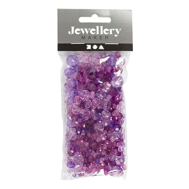 Afbeelding laden in galerijviewer, Creativ company facetkralen mix paars, 45 gram
