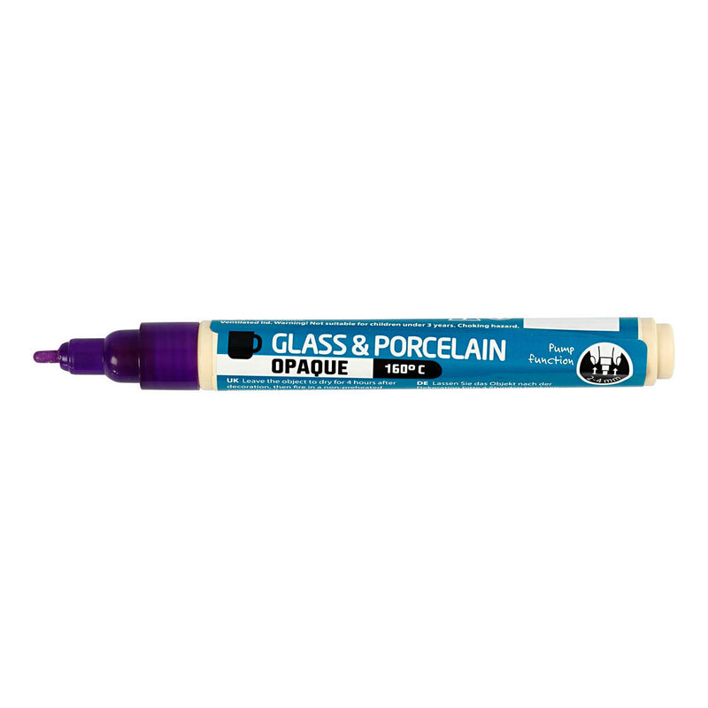 Afbeelding laden in galerijviewer, Creativ company glas- en porseleinstift dekkend - paars
