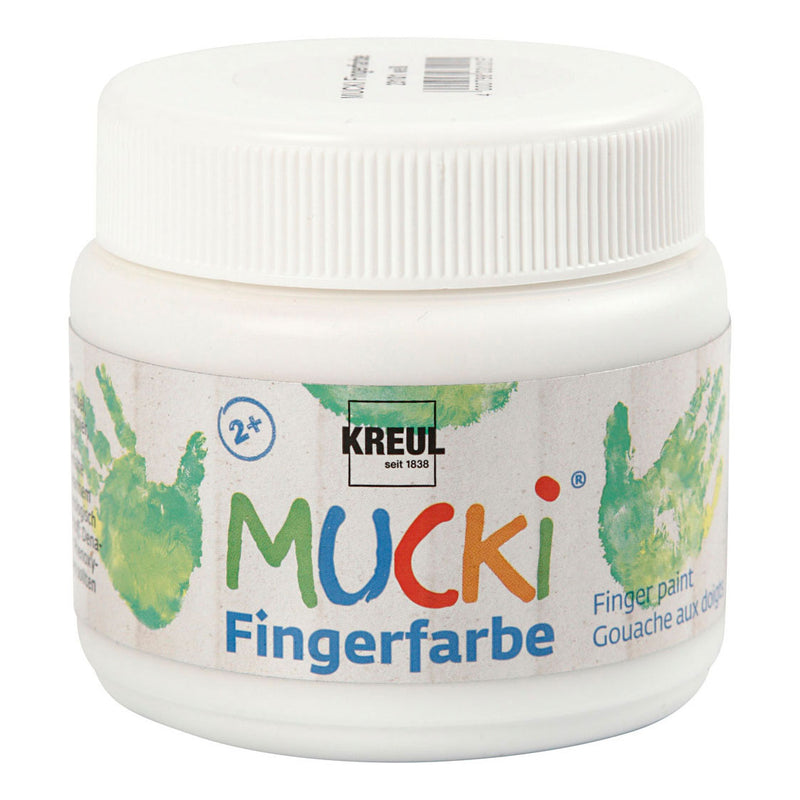 Afbeelding laden in galerijviewer, Creativ company https: www.cchobby.nl mucki-vingerverf-wit-150-ml-1-doosje

