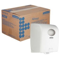 Rolhanddoekdispenser aquarius 7375 wit kunststof