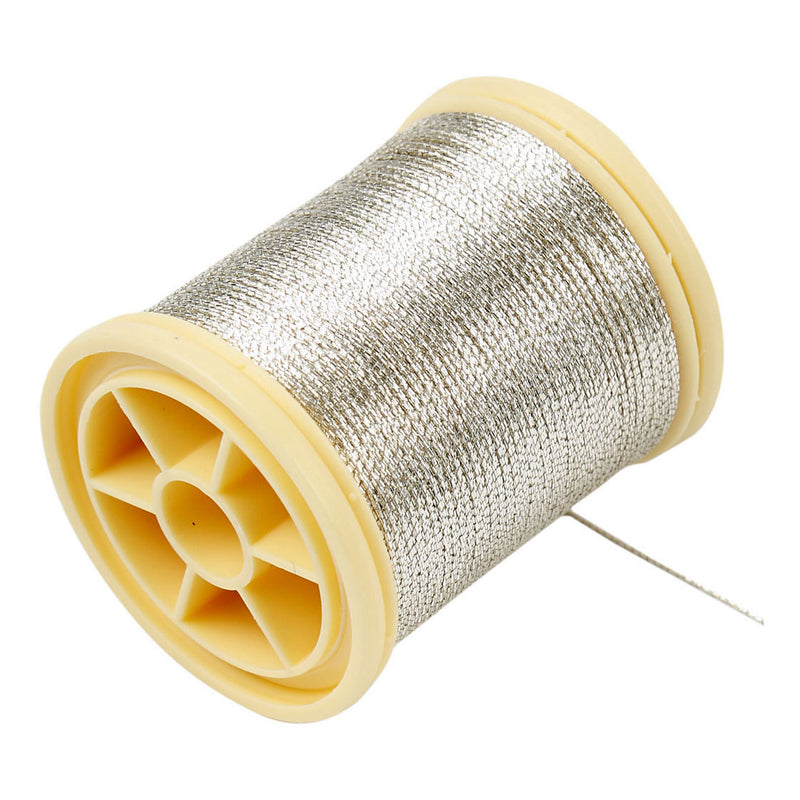 Afbeelding laden in galerijviewer, Creotime https: www.cchobby.nl dmc-metallic-draad-dikte-0-36-mm-zilver-40-m-1-rol

