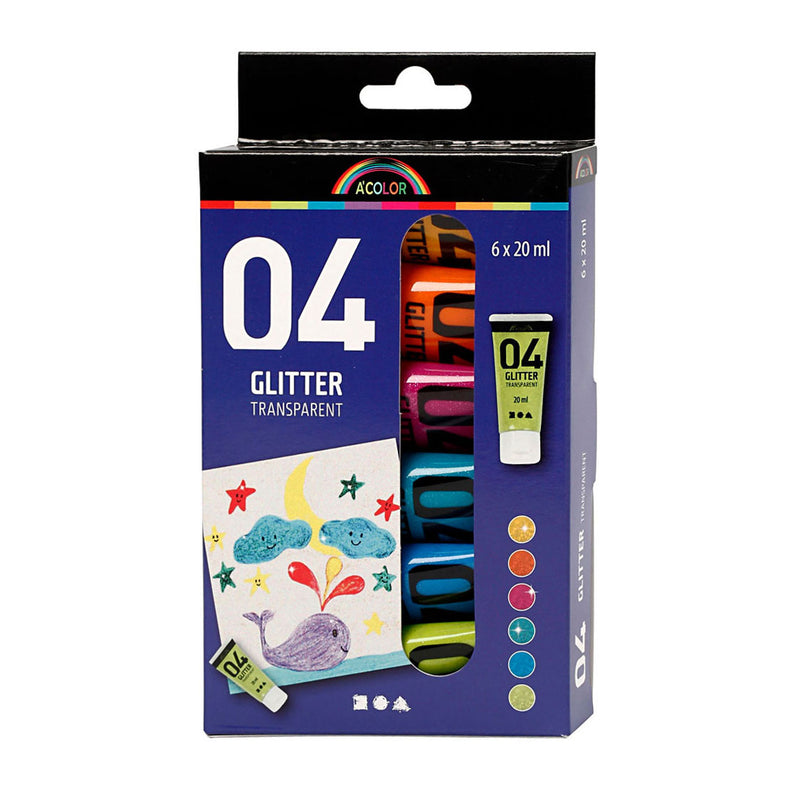 Afbeelding laden in galerijviewer, A-color https: www.cchobby.nl acrylverf-met-glitters-diverse-kleuren-6x20-ml-1-doos
