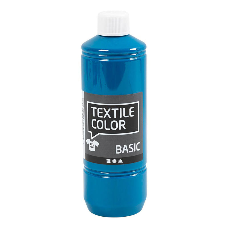 Afbeelding laden in galerijviewer, Creativ company textiel color verf - turquoiseblauw, 500ml
