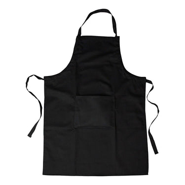 Creativ company katoenen schort zwart met vak, 89x66cm