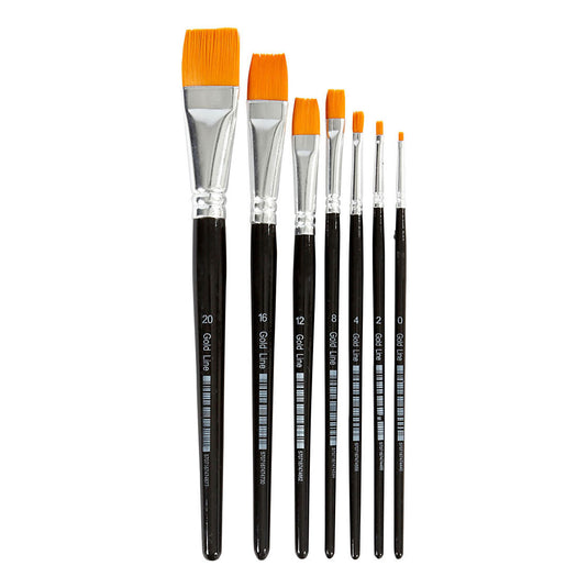 Creativ company https: www.cchobby.nl gold-line-penselen-afm-0-2-4-8-12-16-20-l-16-5-21-cm-b-1-7-mm-plat-7-stuk-1-doos