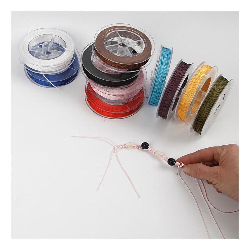 Afbeelding laden in galerijviewer, Creativ company polyester koord - assortiment, dikte 1 mm, kleuren assorti, 10x50 m
