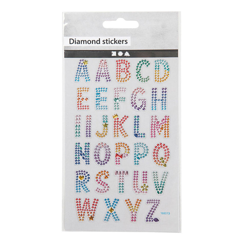 Afbeelding laden in galerijviewer, Creativ company diamant stickers alfabet, 1 vel
