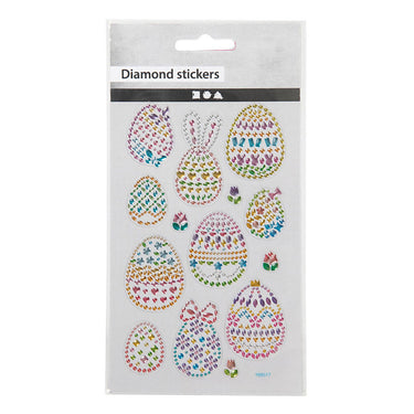 Creativ company diamant stickers paaseieren, 1 vel