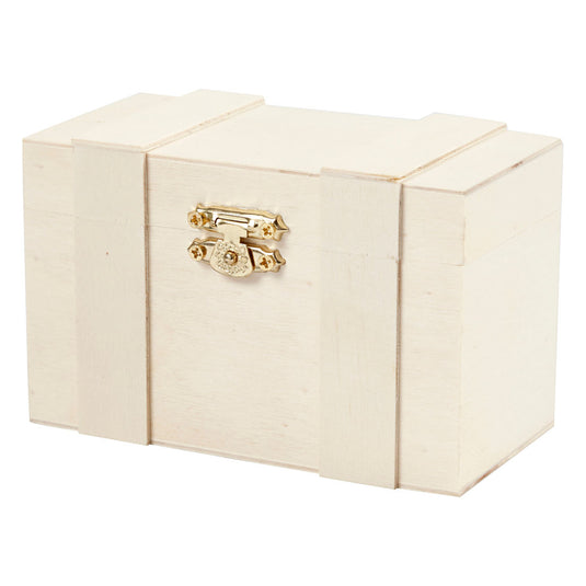 Creativ company houten schatkist, 12,5x7,5x6cm