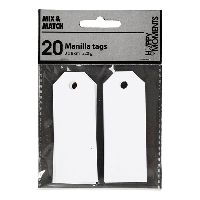 Afbeelding laden in galerijviewer, Creativ company https: www.cchobby.nl manilla-labels-afm-3x8-cm-220-gr-wit-20-stuk-1-doos
