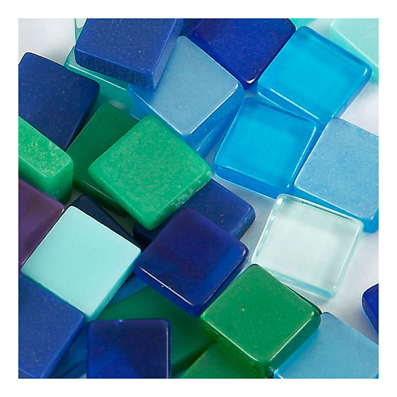 Afbeelding laden in galerijviewer, Creativ company mini mozaiek blauw groen 5x5mm, 25 gram
