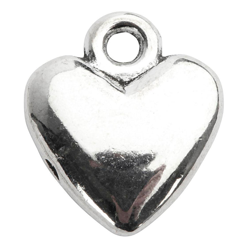 Afbeelding laden in galerijviewer, Creativ company https: www.cchobby.nl hartvormige-hanger-afm-13x15-mm-verzilverd-10-stuk-1-doos
