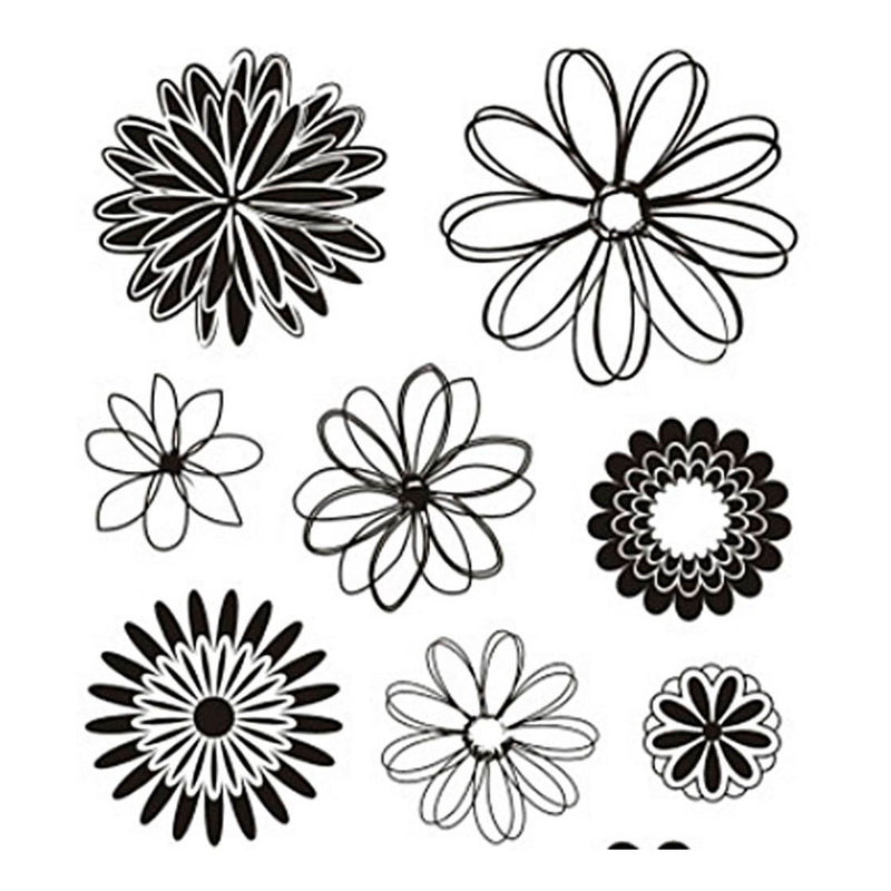 Afbeelding laden in galerijviewer, Creativ company silicone stempels bloemen, 1 vel

