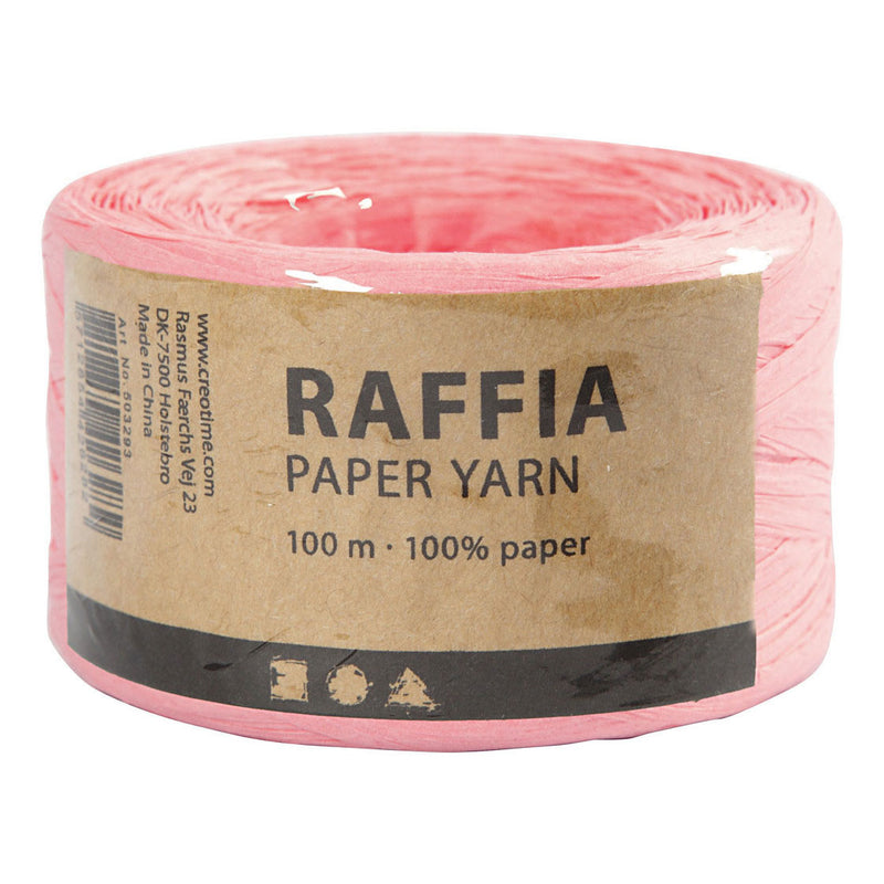 Afbeelding laden in galerijviewer, Creativ company papier raffia garen lichtroze, 100m
