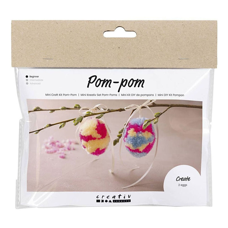 Afbeelding laden in galerijviewer, Creativ company mini hobbyset pompom ei, 2st. pasen

