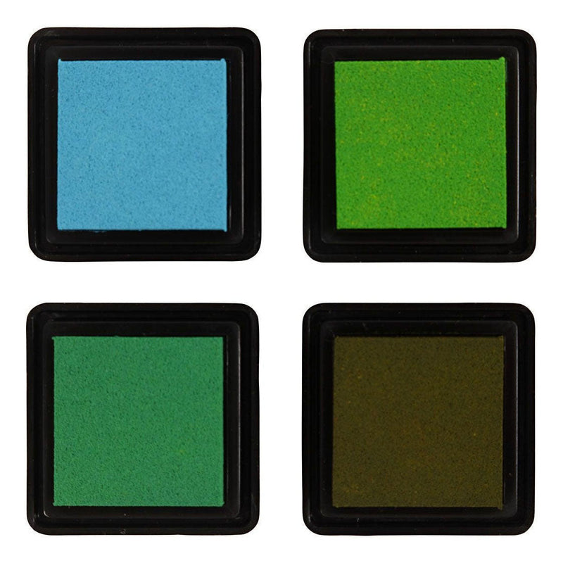 Afbeelding laden in galerijviewer, Creativ company stempelinkt groen tinten olijf aqua, 4st.

