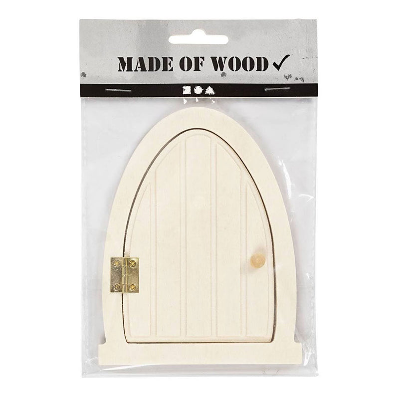 Afbeelding laden in galerijviewer, Creativ company houten miniatuur deur met scharnieren, 13x10cm
