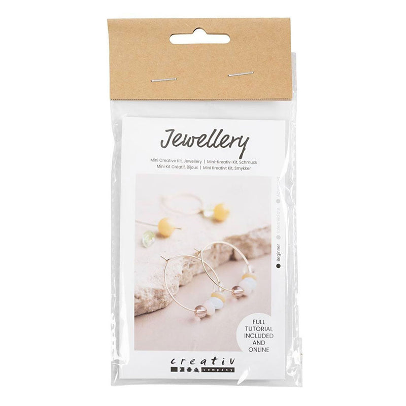 Afbeelding laden in galerijviewer, Creativ company mini hobbyset sieraden oorringen met kralen
