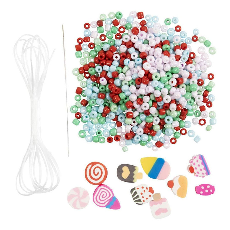 Afbeelding laden in galerijviewer, Creativ company mini hobbyset sieraden elastische armband en ring
