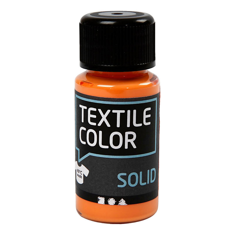 Afbeelding laden in galerijviewer, Creativ company textile color dekkende textielverf - oranje, 50ml
