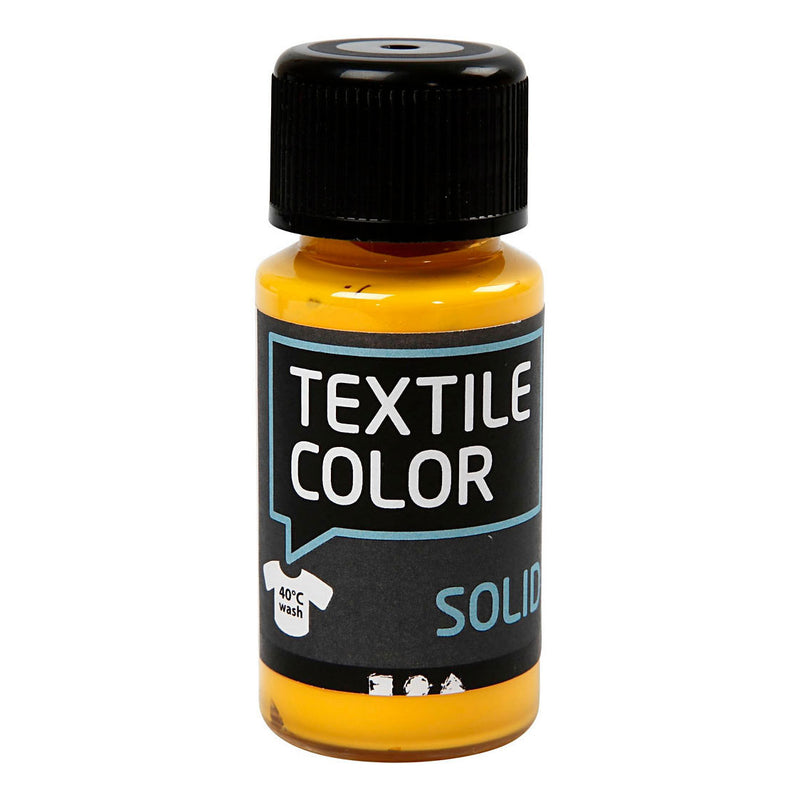 Afbeelding laden in galerijviewer, Creativ company textile color dekkende textielverf - geel, 50ml
