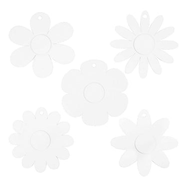 Creotime knutselset flowers 20 cm karton wit 15 stuks