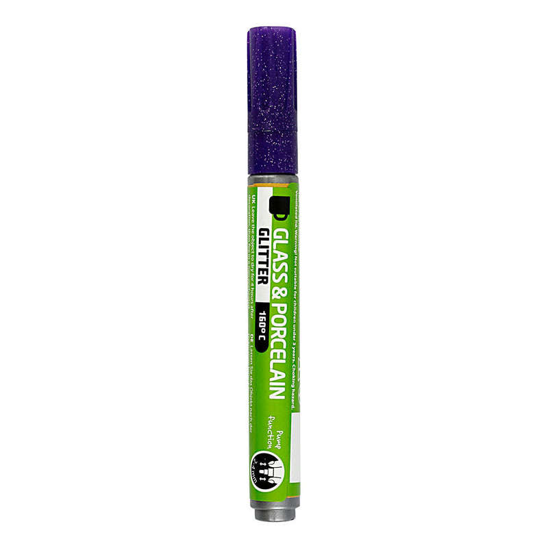 Afbeelding laden in galerijviewer, Creativ company glas- en porseleinstift glitter semi-dekkend - violet
