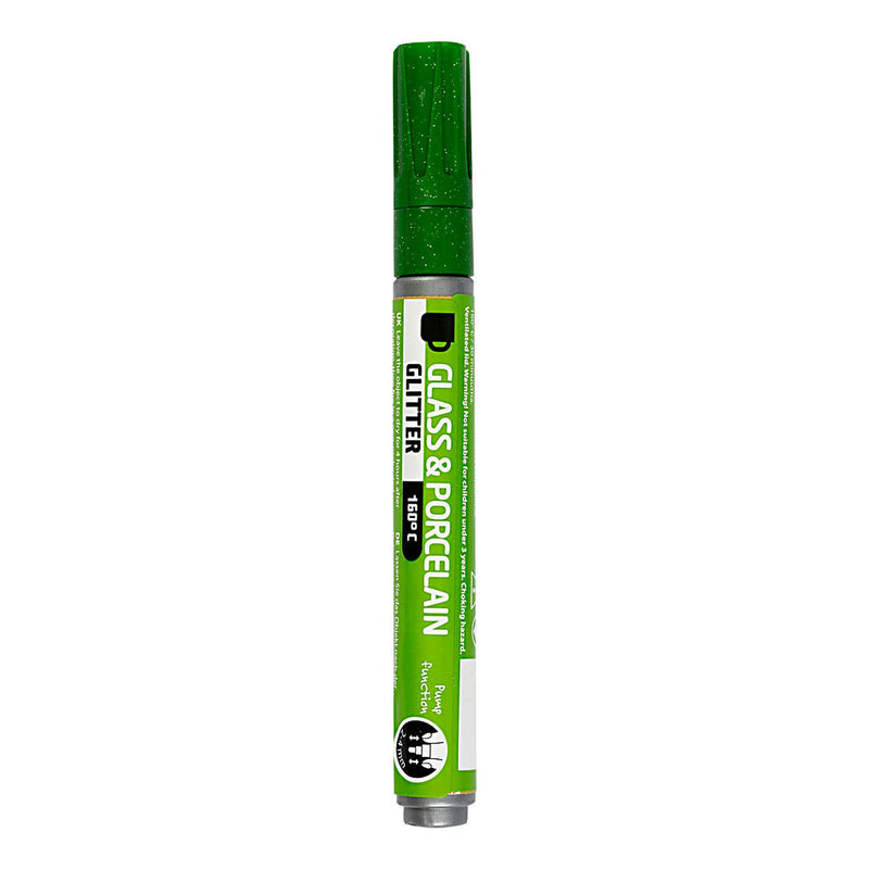 Afbeelding laden in galerijviewer, Creativ company glas- en porseleinstift glitter semi-dekkend - lichtgroen
