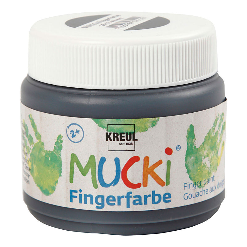 Afbeelding laden in galerijviewer, Creativ company mucki vingerverf - zwart, 150ml
