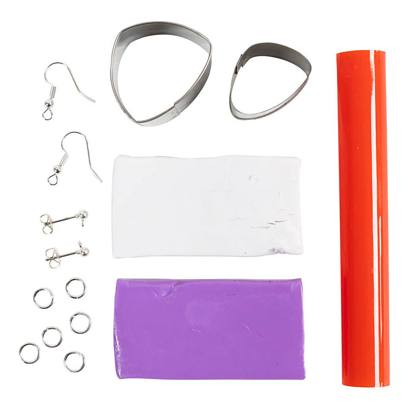Afbeelding laden in galerijviewer, Creativ company mini hobbyset sieraden oorbellen paars

