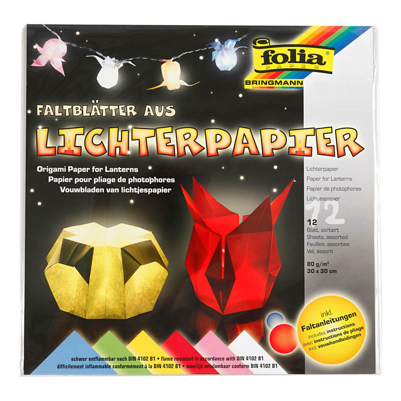 Afbeelding laden in galerijviewer, Creativ company lantaarnpapier standaardkleuren 30x30cm , 12 vellen

