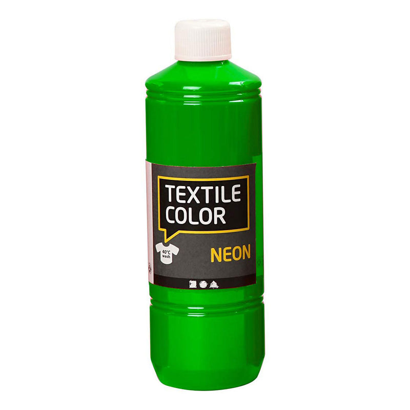 Afbeelding laden in galerijviewer, Creativ company textile color semi-dekkende textielverf - neon groen, 500ml
