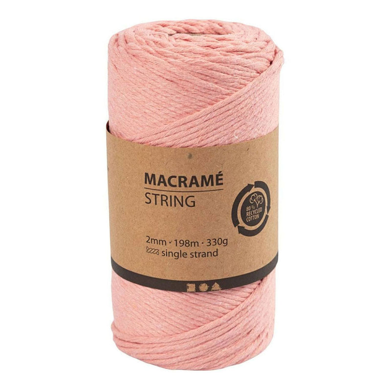 Afbeelding laden in galerijviewer, Creativ company macrame koord - roze, 198m
