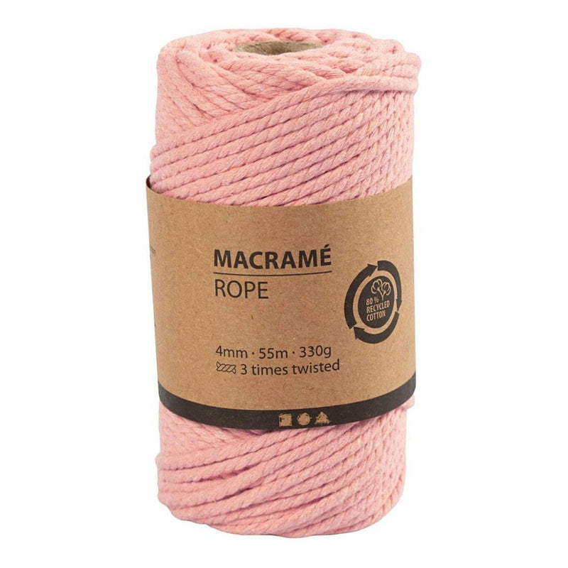 Afbeelding laden in galerijviewer, Creativ company macrame koord roze, 55m
