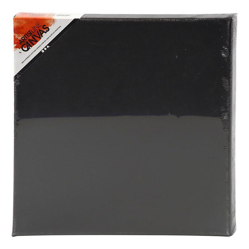 Afbeelding laden in galerijviewer, Creativ company artistline canvas zwart 30x30cm, 10st.
