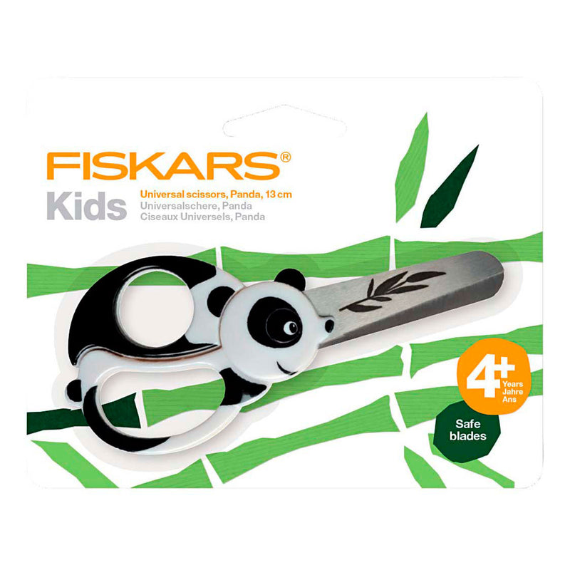 Afbeelding laden in galerijviewer, Creativ company fiskars kinderschaar met dierenmotief panda - 13cm
