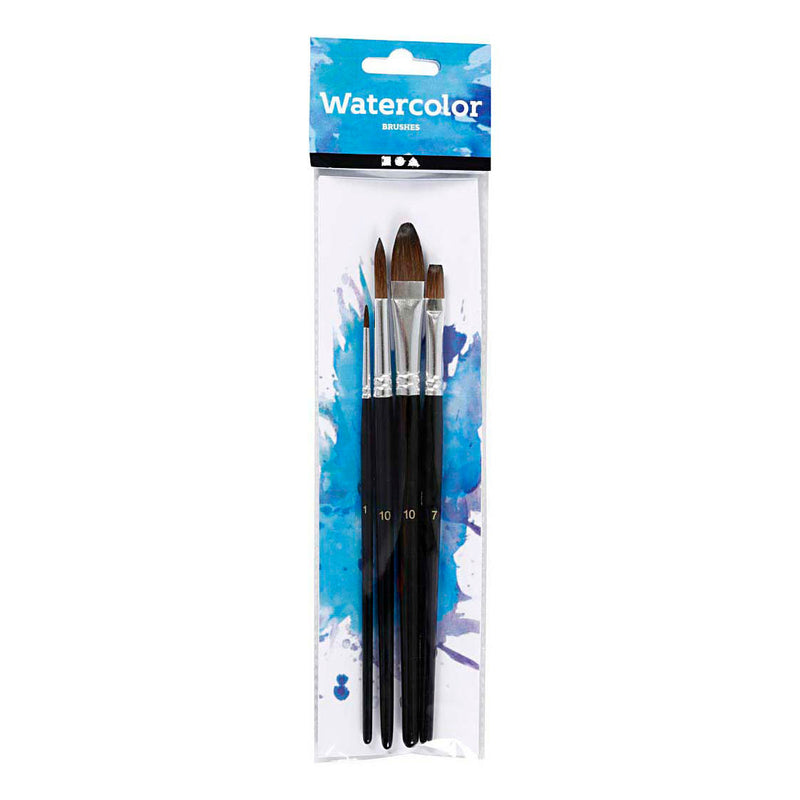Afbeelding laden in galerijviewer, Creativ company aquarelpenselen, korte steel, 4 stuk, 1 doos
