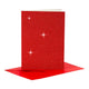 Creativ company kaarten en enveloppen 10,5x15cm glitter rood - 4st.