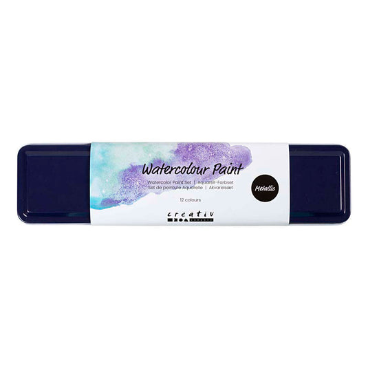 Creativ company aquarelset metallic kleuren - 12 kleuren