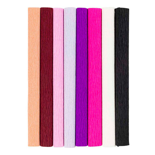 Creativ company crepepapier paars en roze harmonie - 8st.