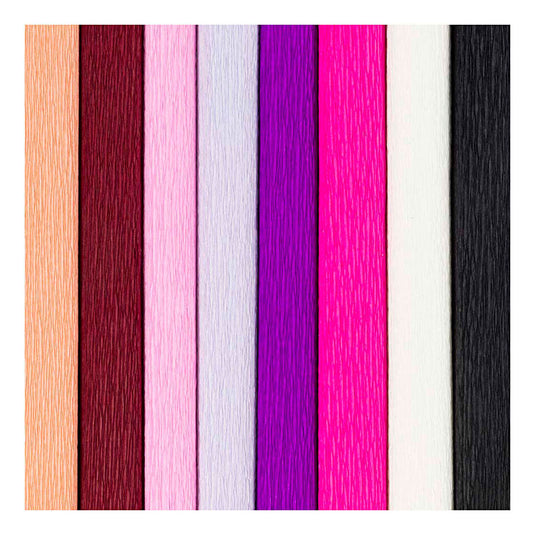 Creativ company crepepapier paars en roze harmonie - 8st.